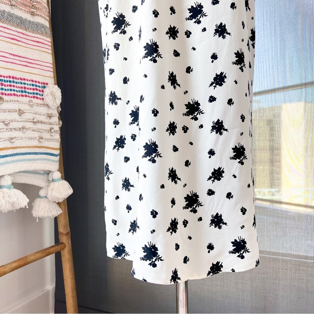 & Other Stories White Black Floral Short Sleeve Mini Dress Women’s Size 4 - Picture 3 of 9